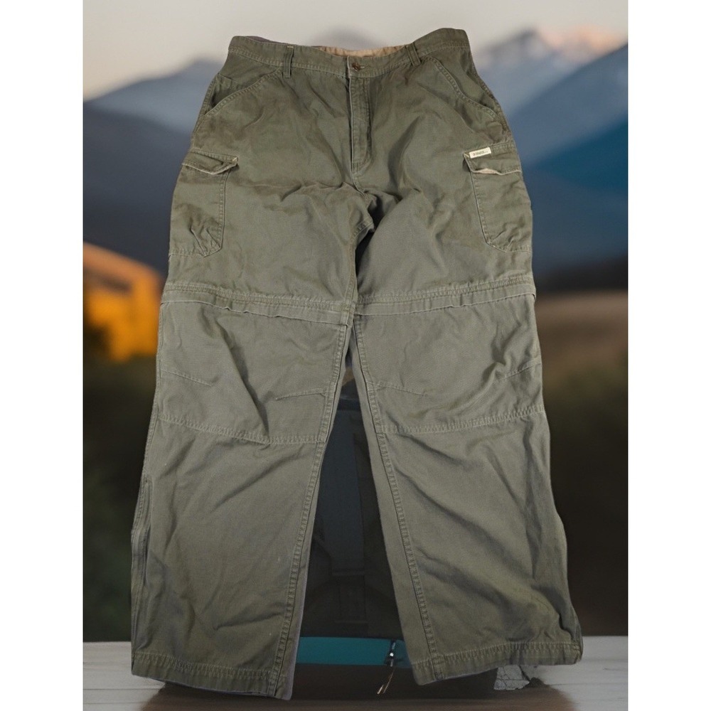Gander Mountain Convertible Cargo Hiking Pants Olive Mens 38x32 (act 36x30)